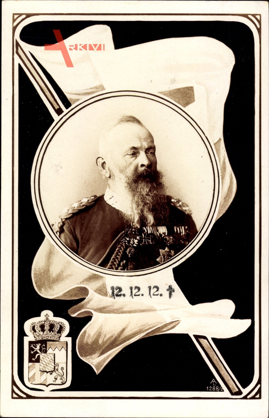 Wappen Prinzregent Luitpold von Bayern, gestorben 12.12.1912