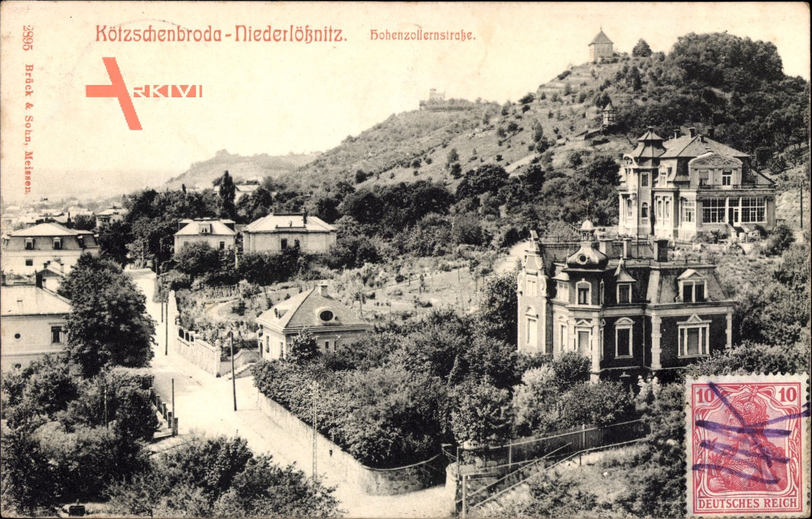 Kötzschenbroda Niederlössnitz Radebeul, Partie der Hohenzollernstraße