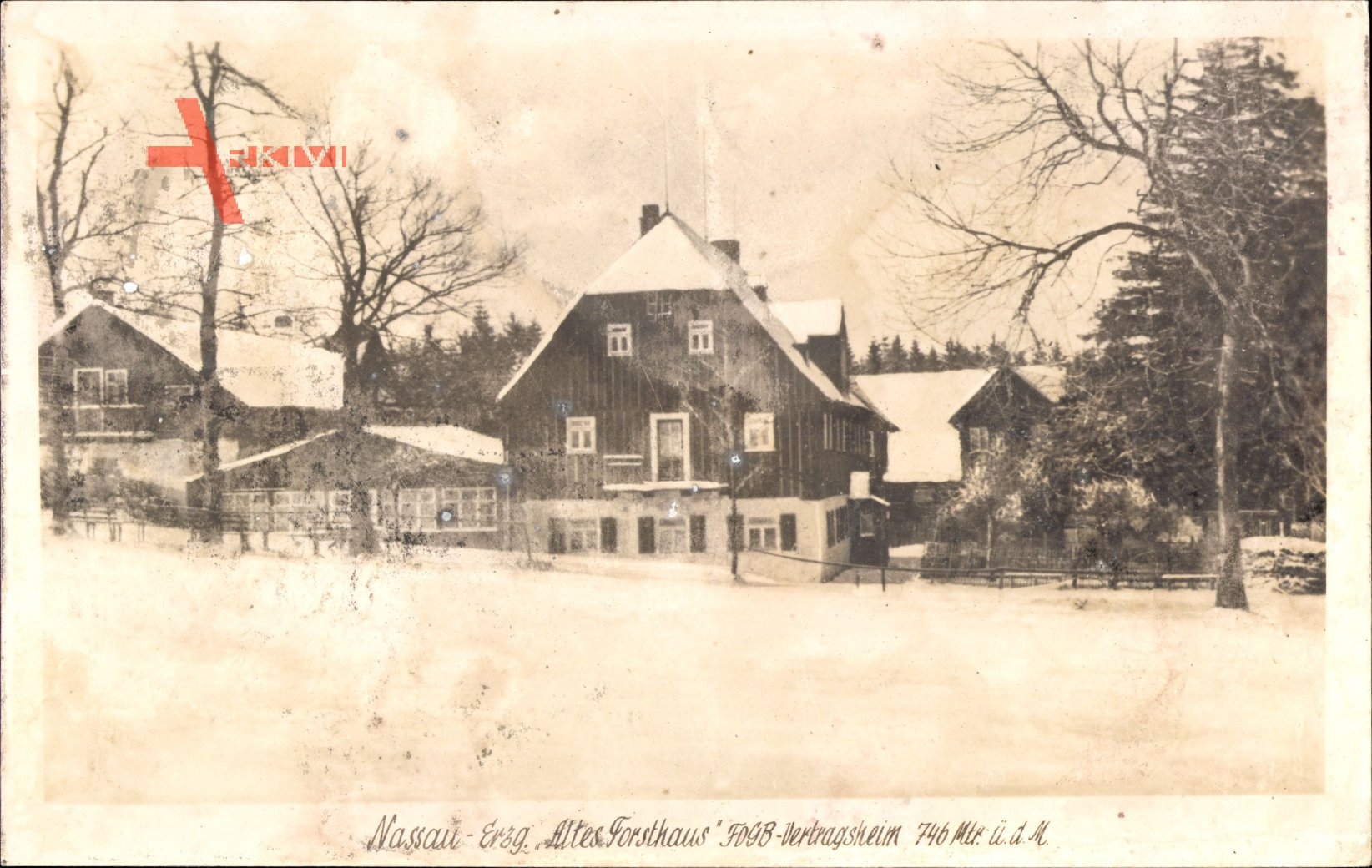Nassau Frauenstein im Erzgebirge, Altes Forsthaus im Winter