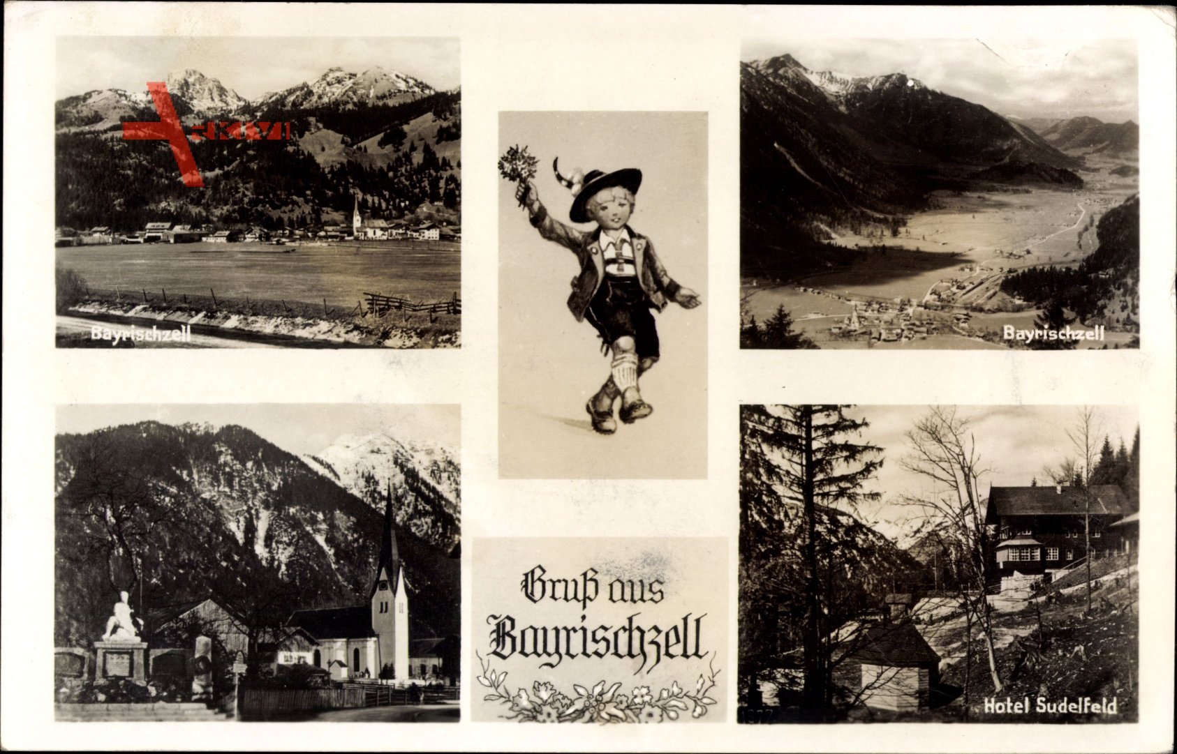 Bayrischzell im Mangfallgebirge Oberbayern, Hotel Sudelfeld, Kirche, Berge