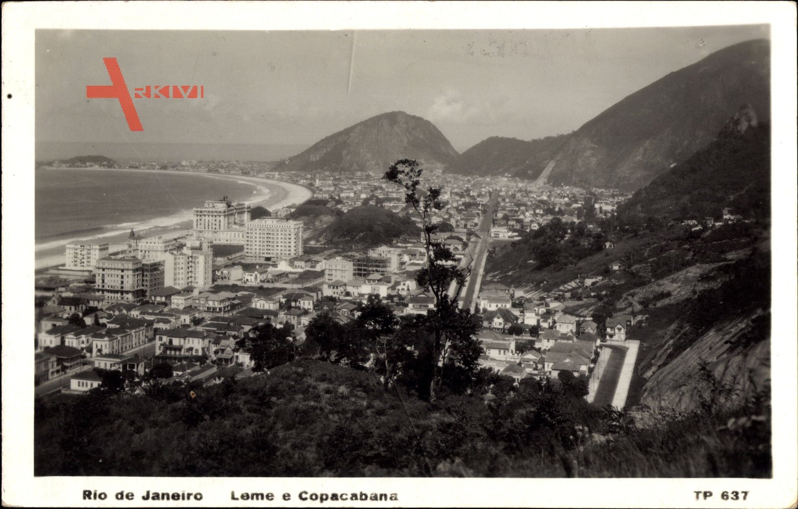 Rio de Janeiro Brasilien, Leme e Copacabana, Blick in den Ort aus der Höhe