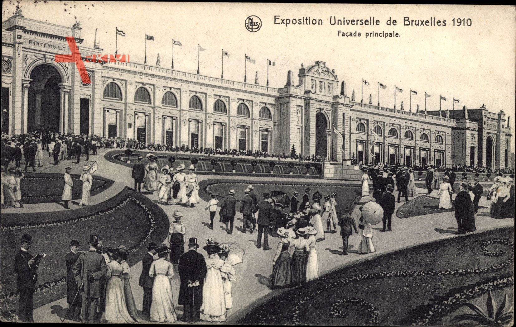 Bruxelles Brüssel, Exposition Universelle de 1910, Facade principale
