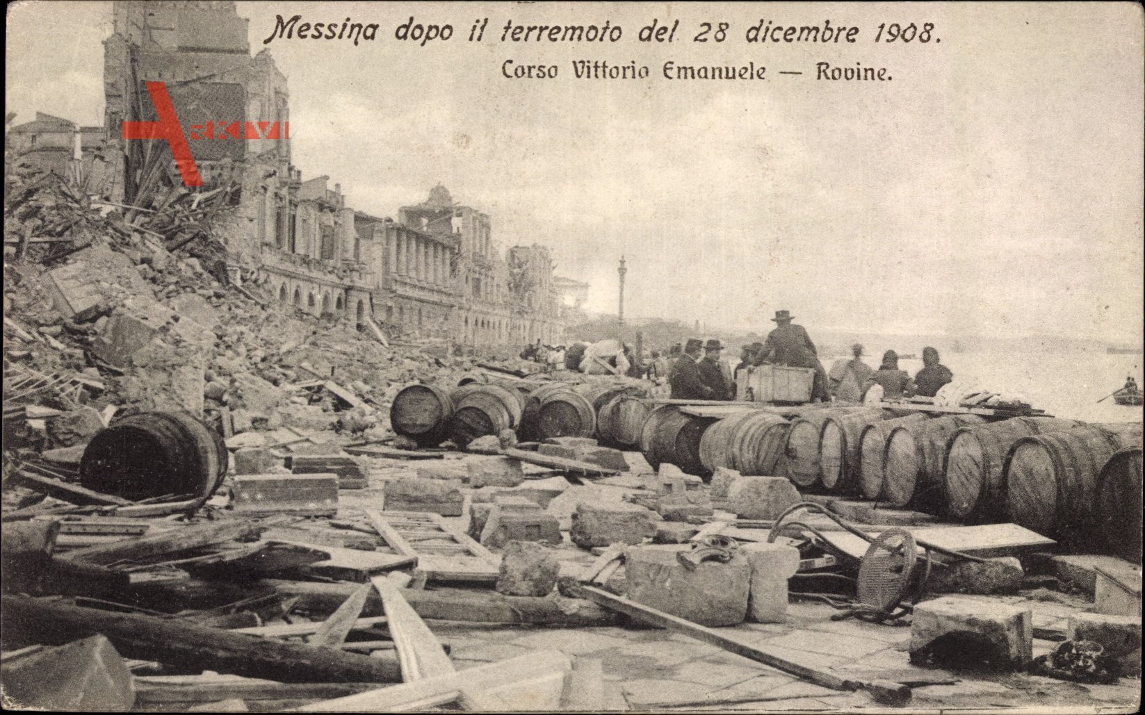Messina Sicilia Sizilien, Terremoto del 28 dicembre 1908,Corso Vitt. Emanuele