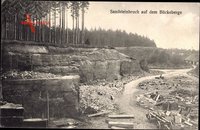 Bad Eilsen, Blick auf Sandsteinbruch auf dem Bückeberg