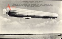 Zeppelins Luftschiff in voller Fahrt, neues Modell