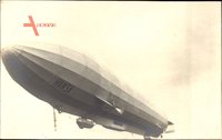 Blick auf das Luftschiff Hansa, Zeppelin, Starrluftschiff
