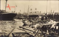 Messina Sicilia Sizilien, Erdbeben von 1908, Hafen, Trümmer