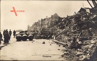 Messina Sicilia Sizilien, Erdbeben 1908, Trümmer im Hafen, Fässer
