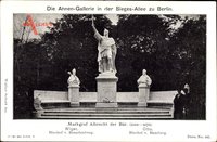 Berlin Tiergarten, Ahnengallerie in der Siegesallee,Markgraf Albrecht der Bär