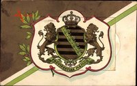 Leporello Wappen König Friedrich August III. von Sachsen, Familie
