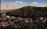 Bad Suderode im Harz, Blick auf den Ort, Berg, Wald, Häuser