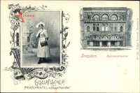 Dresden, Residenztheater, Schauspielerin Gisela Fischer als Briefchristel