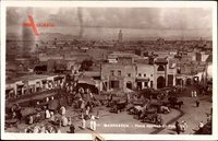 Marrakesch Marokko, Place Demaa El Fua, Platz, Händler, Autos