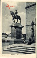 Hansestadt Bremen, Partie am Bismarckdenkmal, Reiterstandbild