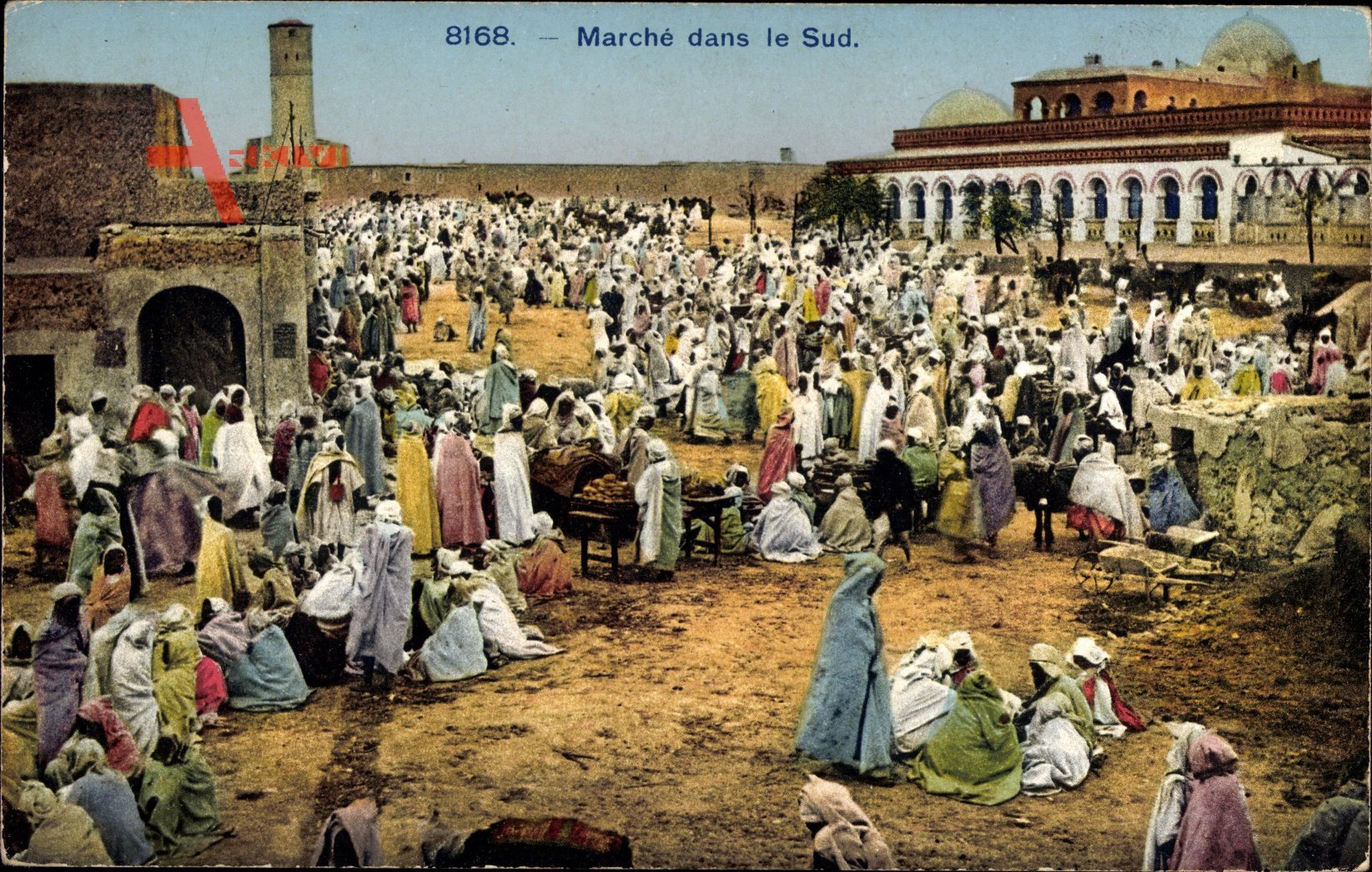 Maghreb, Marché dans le Sud, Marktplatz, Viele Besucher