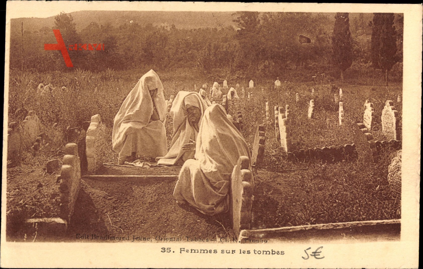 Algerien, Femmes sur les tombes, Arabische Frauen, Friedhof, Grabsteine