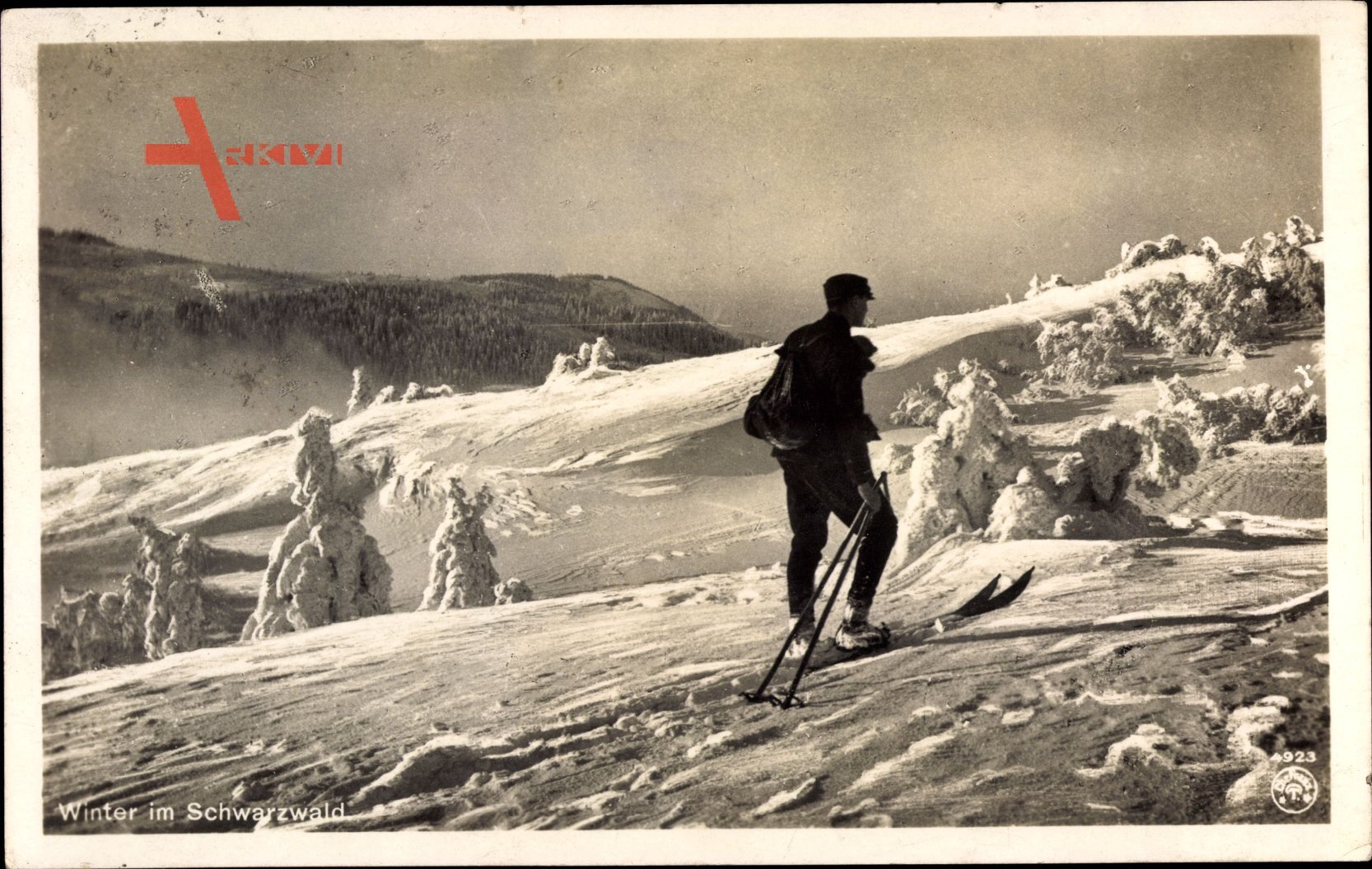 Winter im Schwarzwald um 1931, Wintersport, Skifahrer, Schnee