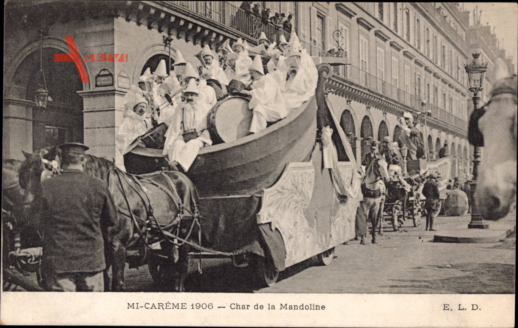 Angers Maine et Loire, Mi Carême 1906, Char de la Mandoline