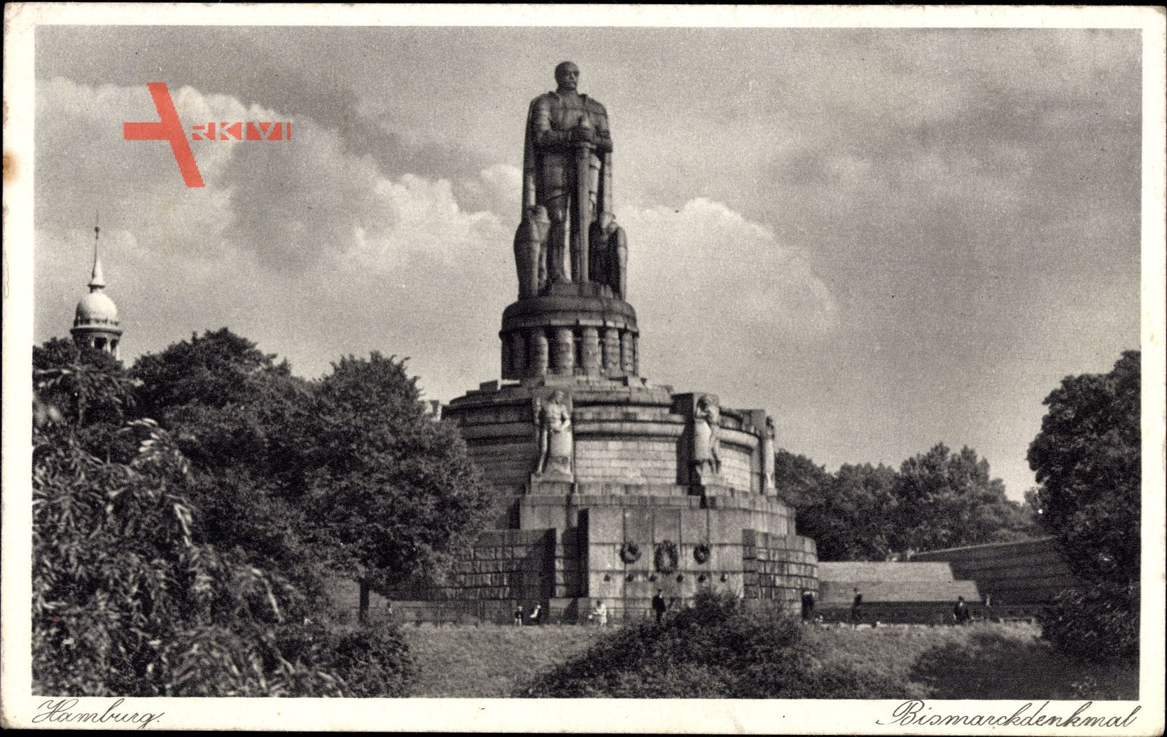 Hamburg St. Pauli, Blick auf das Bismarckdenkmal