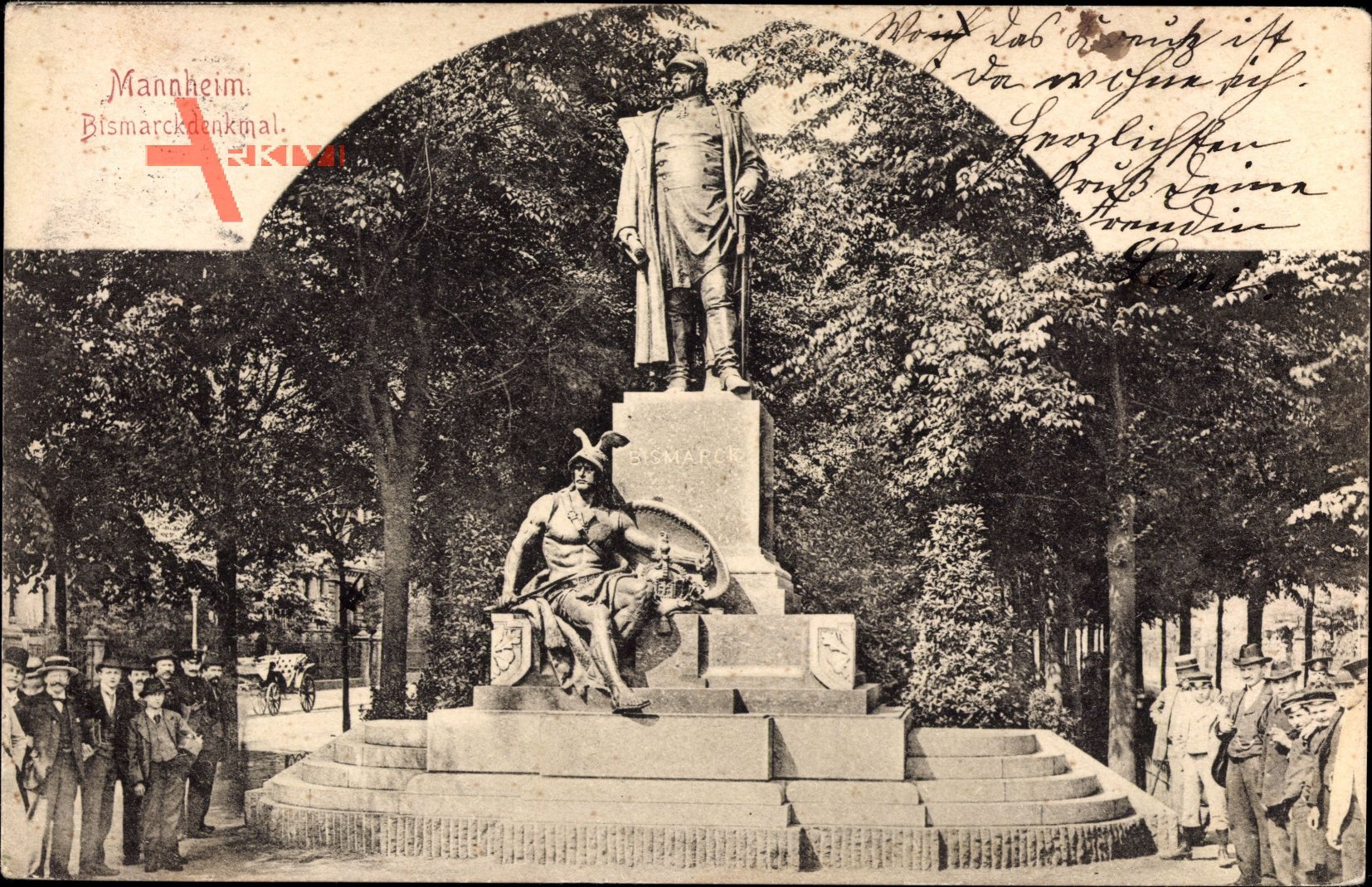 Mannheim in Baden Württemberg, Blick auf das Bismarckdenkmal
