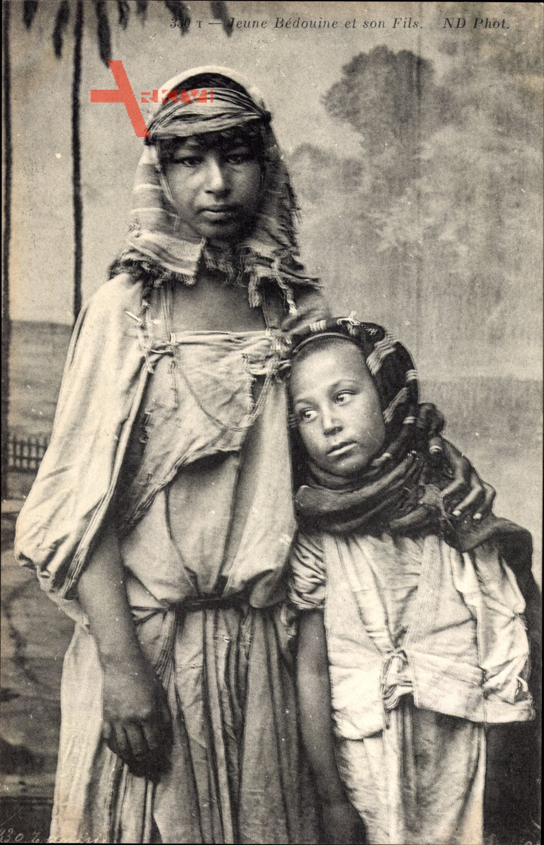 Maghreb, Jeune Bédouine et son Fils, Mutter mit Sohn
