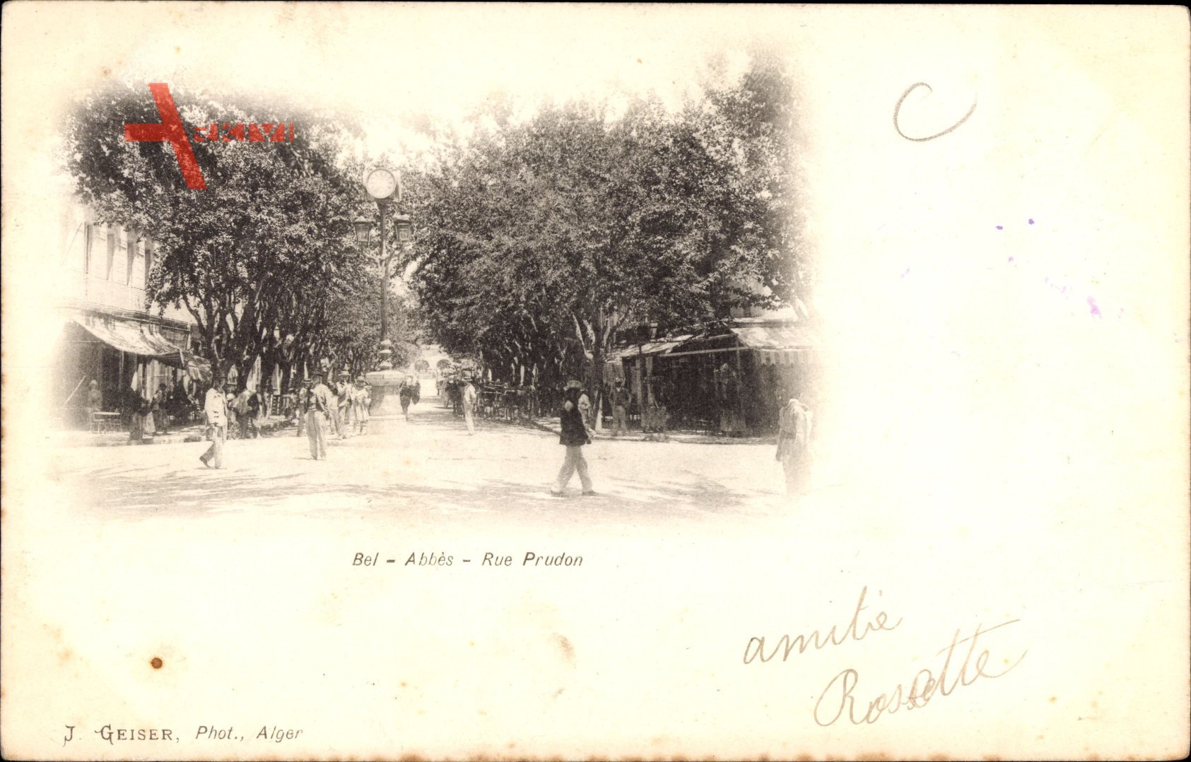Sidi bel Abbès Algerien, Rue Prudon, Straßenpartie, Passanten
