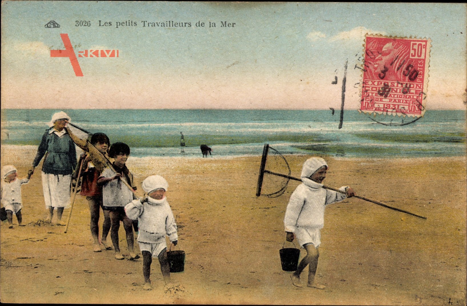 Frankreich, Les petits Travailleurs de la Mer, Kinder am Strand