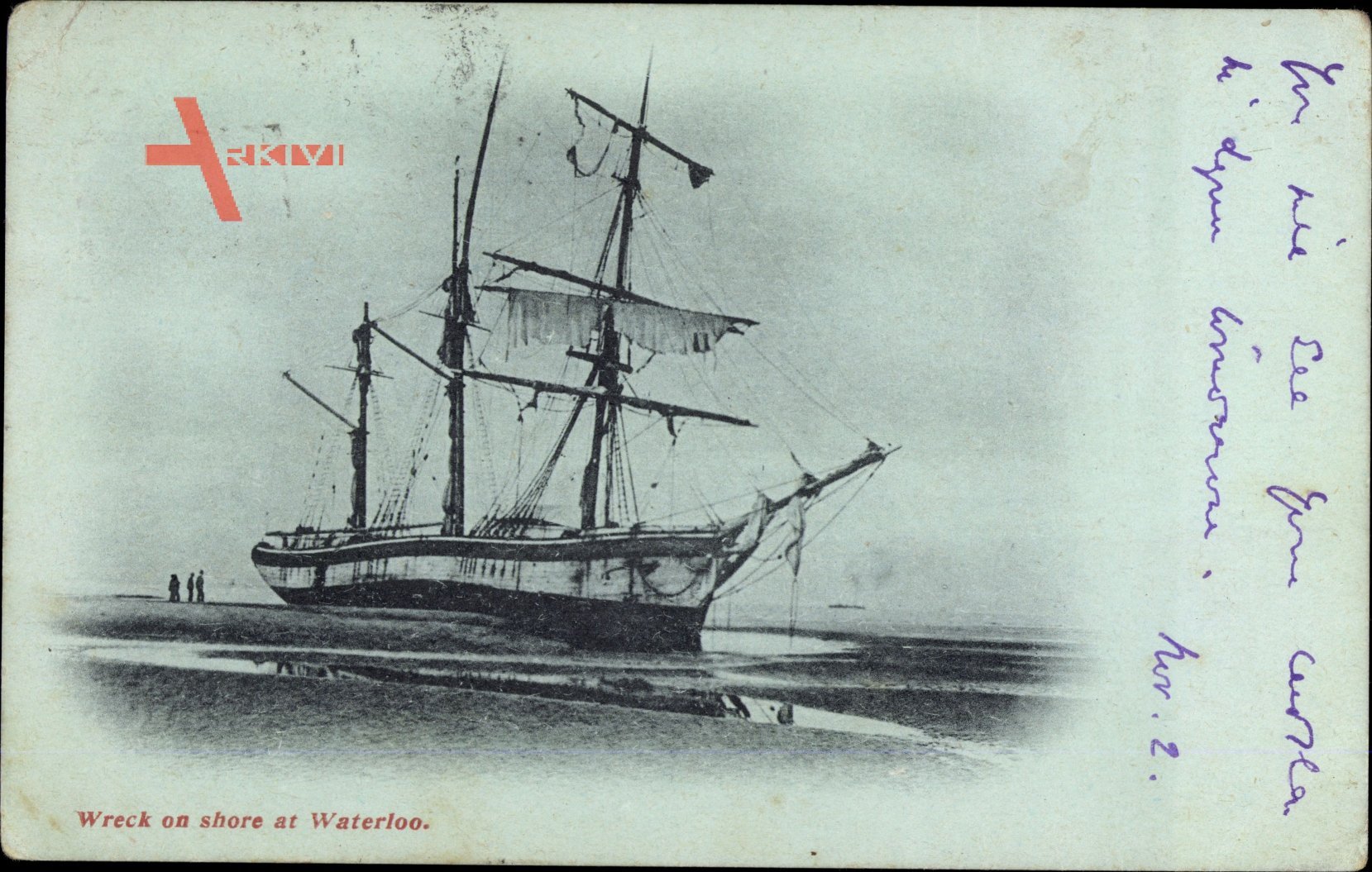 Waterloo Wallonien Wallonisch Brabant, Wreck on shore, Segelschiff gestrandet