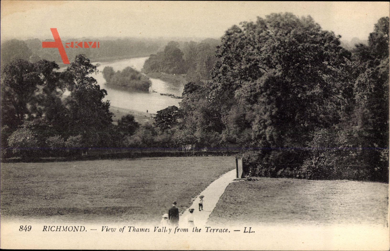 Richmond London, View of Thames Valley from the Terrace