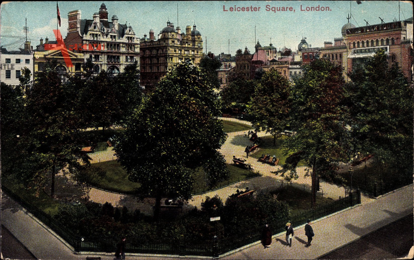 London City, Leicester Square, Platz, Bäume, Promenaden