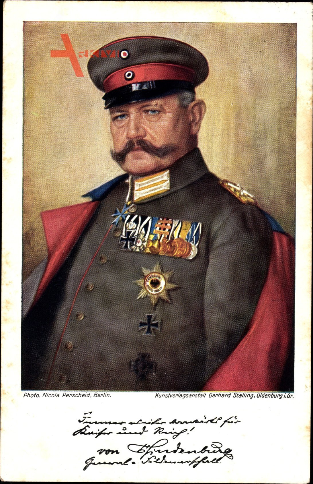 Generalfeldmarschall Paul von Hindenburg, Portrait, Uniform, Orden