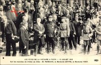 Paris, Fêtes de la Victoire, 13 Juillet 1919, Poincaré, Joffre, Foch