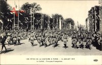 Paris, Fêtes de la Victoire, 14 Juillet 1919, Troupes Francaises