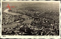 Dresden, Fliegeraufnahme von der Stadt, Walter Hahn 7637