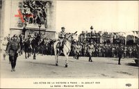 Paris, Fêtes de la Victore, 14 Juillet 1919, Maréchal Pétain