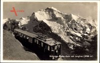 Schweiz, Schynige Platte Bahn mit Jungfrau, Bergbahn, Alpenkamm