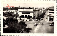 Casablanca Marokko, La Poste et l'Avenue de Paris, Straßenpartie, Postamt