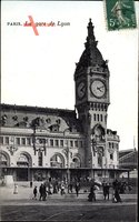 Paris, La gare de Lyon, Lyoner Bahnhof, Turmuhr