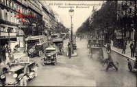 Paris, Le Boulevard Poissonniere, Straßenpartie, Bus, Autos, Verkehr