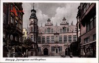 Gdańsk Danzig, Blick in die Jopengasse mit Zeughaus, Fassade, Tor