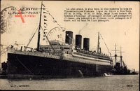 Le Havre Paquebot Paris, Dampfschiff, CGT, French Line