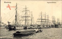 Hamburg, Liegende Segelschiffe im Segelschiffhafen