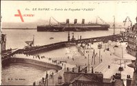 Le Havre Seine Maritime, Paquebot Paris, Entree, CGT, French Line