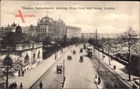 London, Thames Embankment, showing Hotel Cecil and Savoy