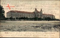Celle in Niedersachsen, Blick auf die Infanterie Kaserne, Platz, Fassade