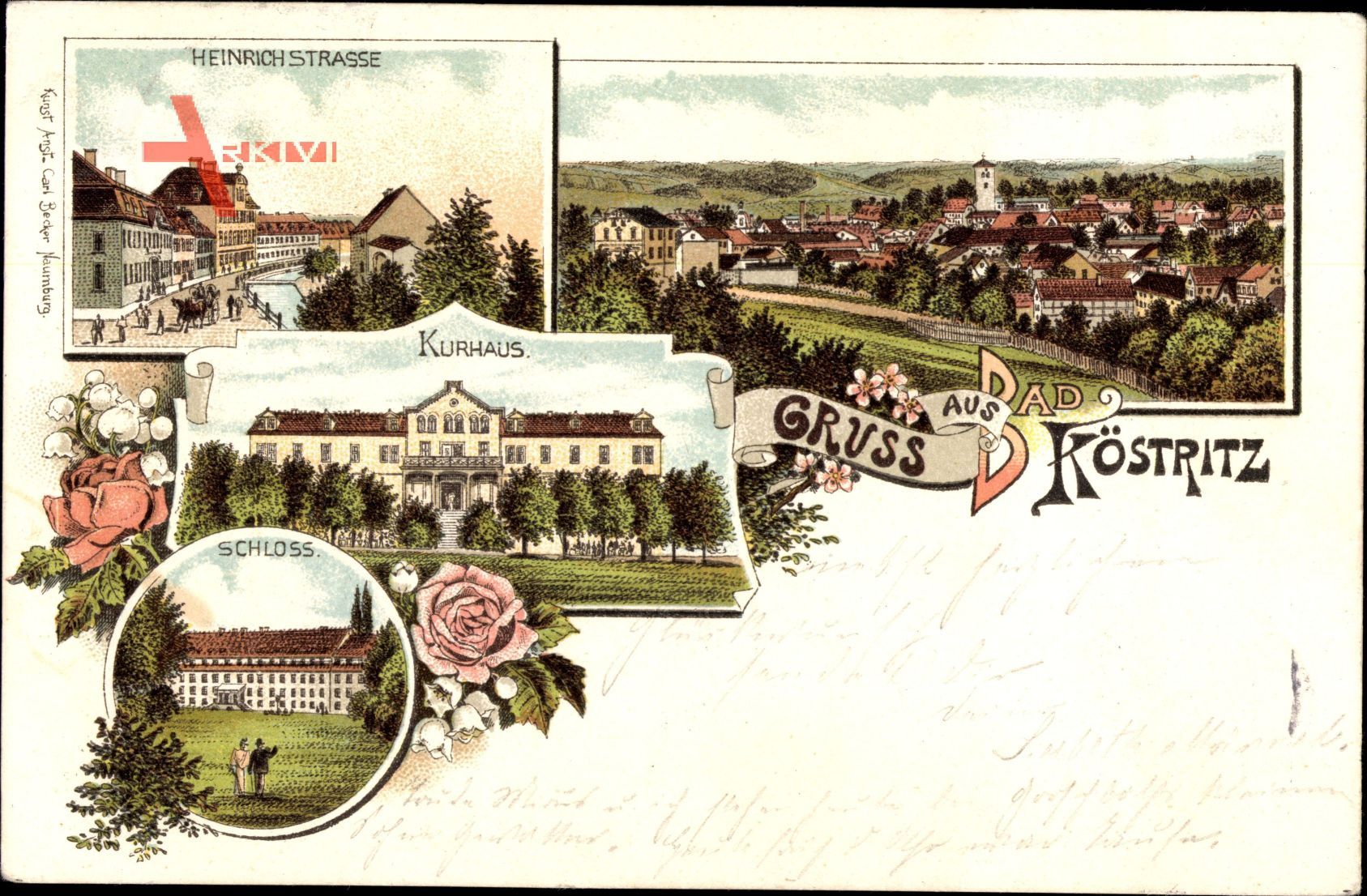 Bad Köstritz an der Weißen Elster Thüringen, Kurhaus, Schloß, Panorama