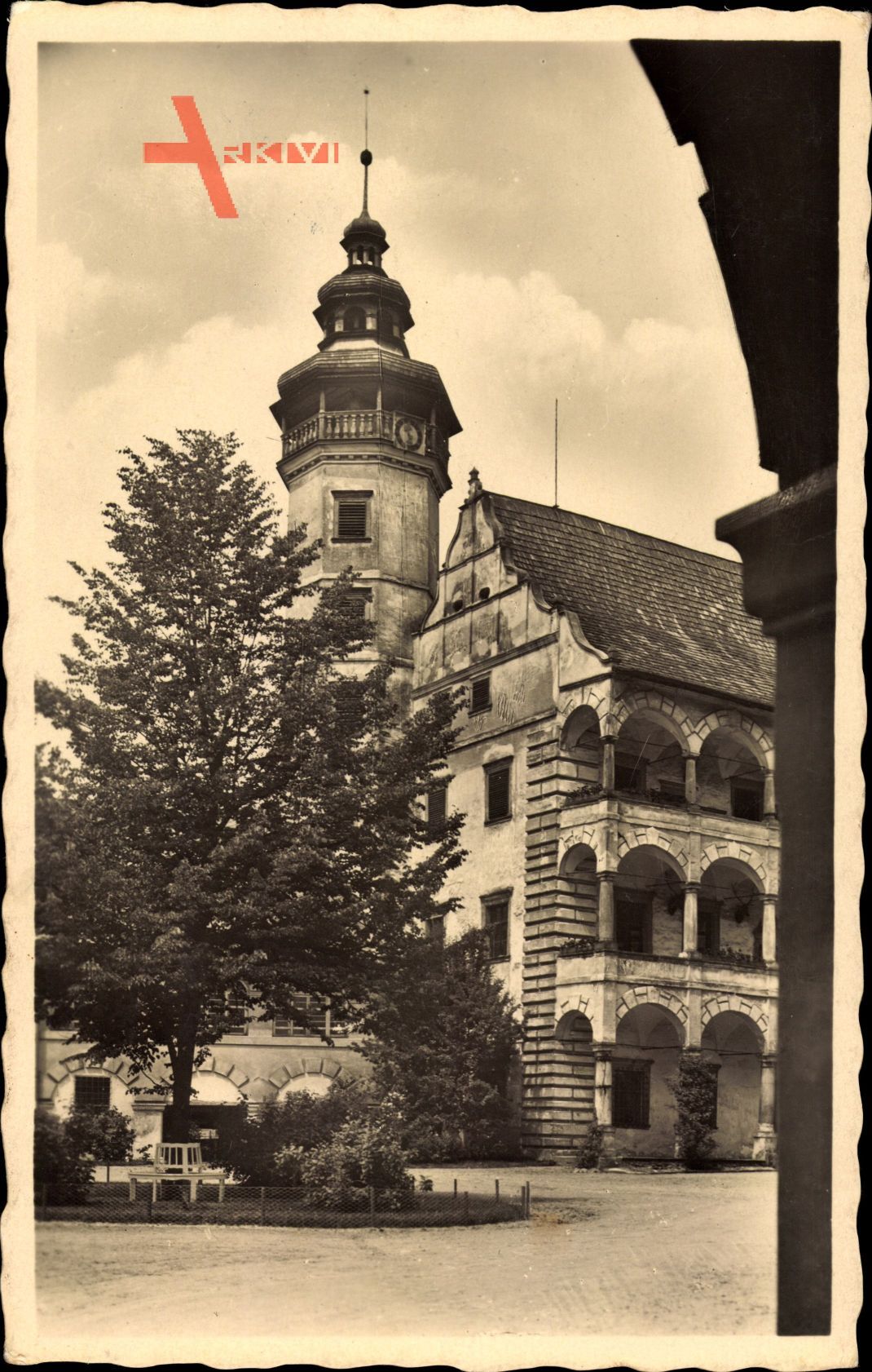 Velké Losiny Groß Ullersdorf Reg. Olmütz, Blick auf das Schloss