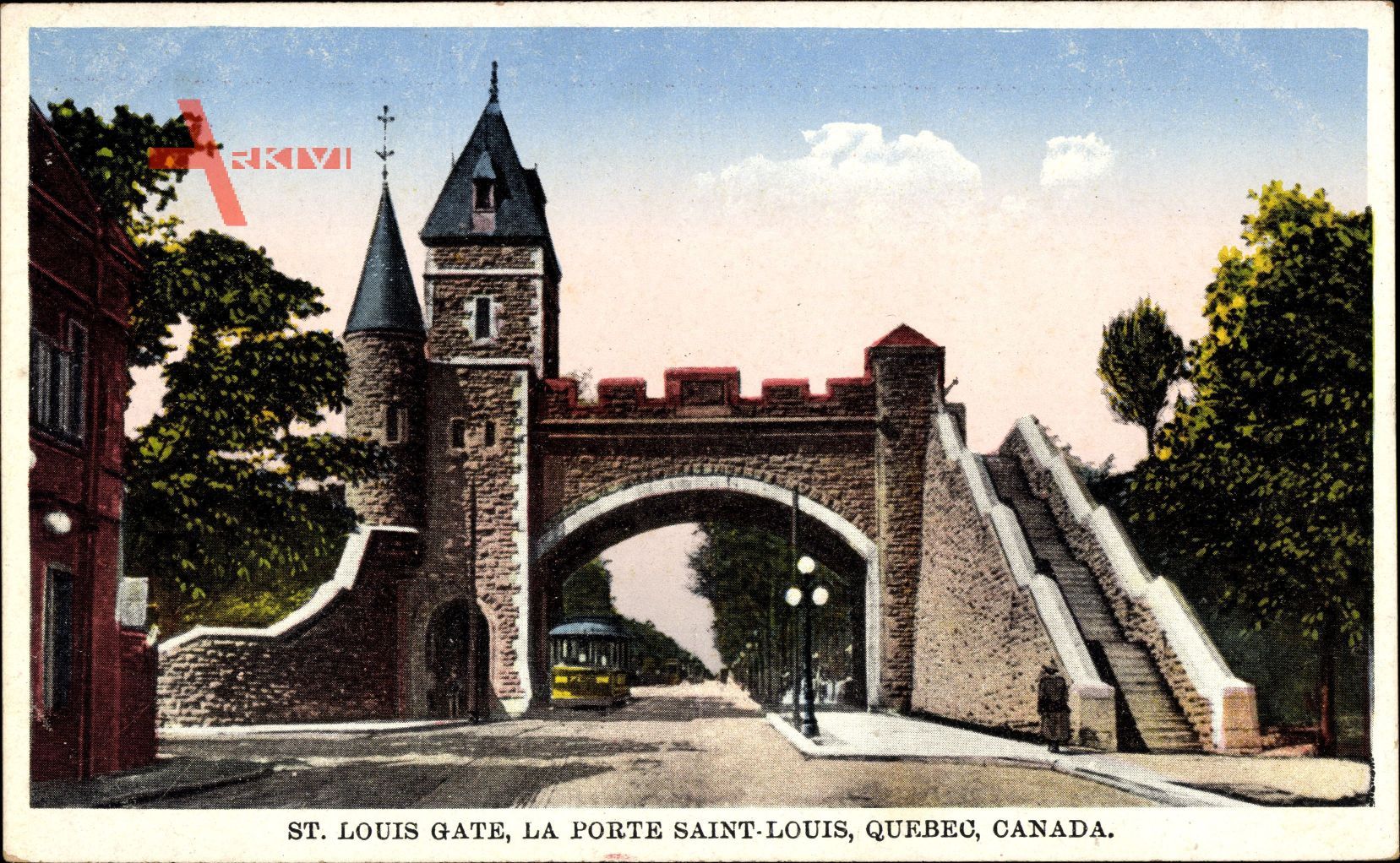 Québec Kanada, St. Louis Gate, La Porte Saint Louis, Straßenbahn