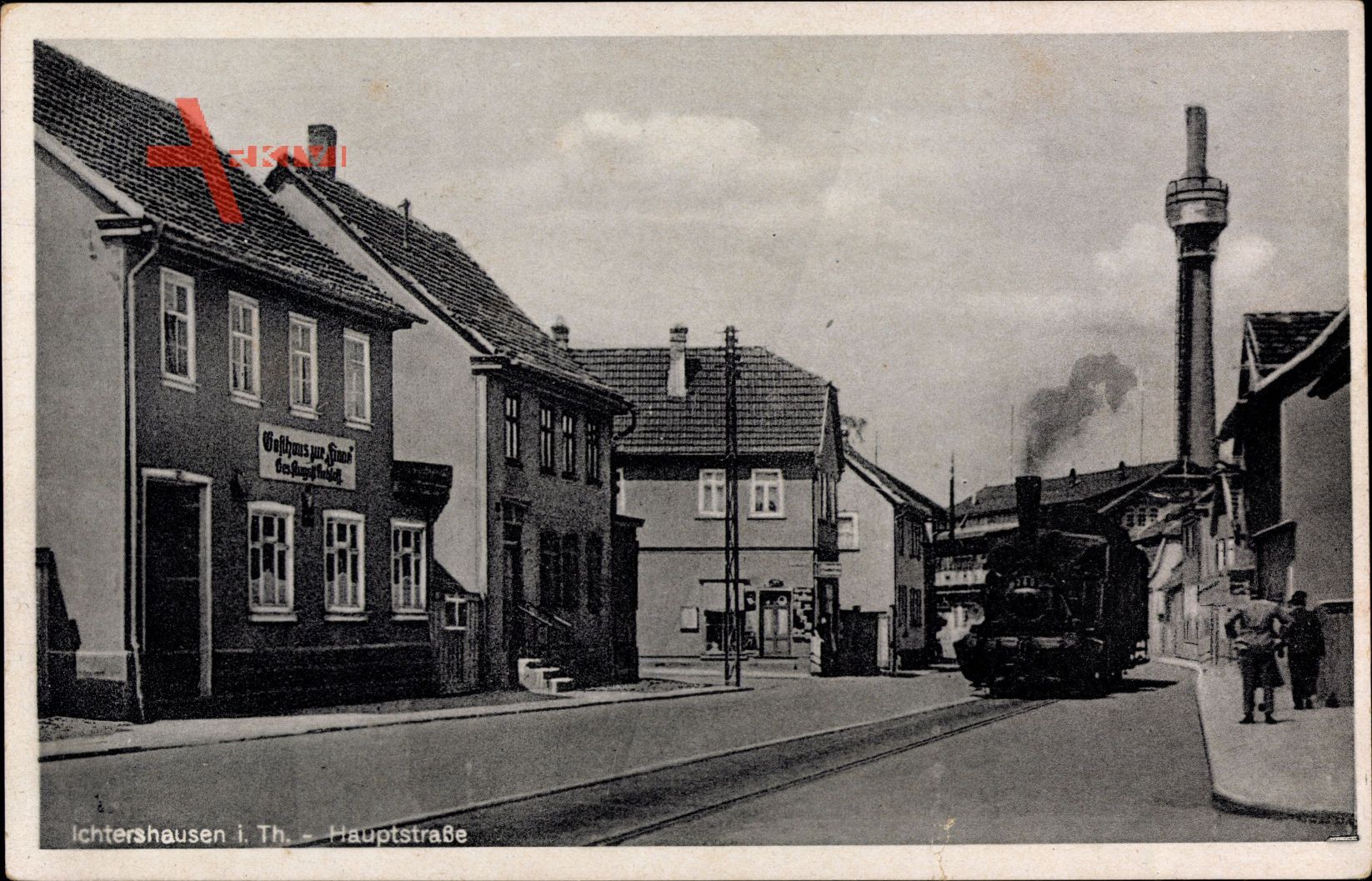 Ichtershausen Wachsenburg Thüringen, Lokomotive in der Hauptstraße