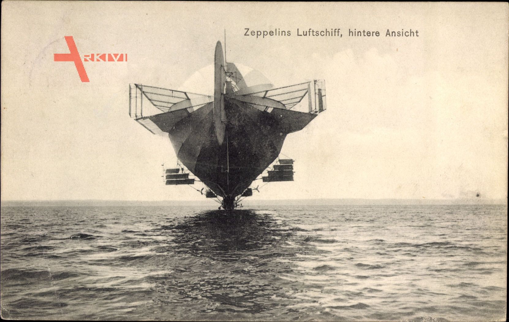 Zeppelins Luftschiff, hintere Ansicht, Zeppelin, Starrluftschiff